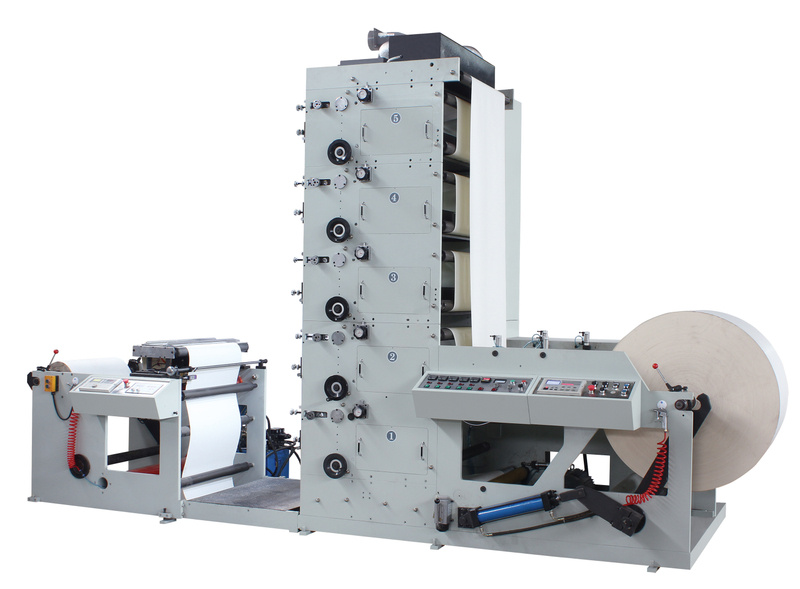 Machine de impression flexographique pour papier détiquettes avec découpeuse